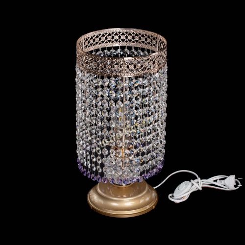 Настольная лампа Венеция оптикон №1 фиолетовая в Ижевске Гусь Хрустальный