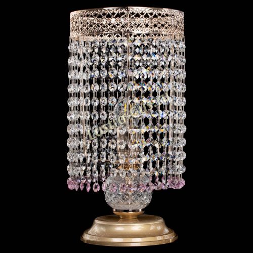 Настольная лампа Венеция оптикон №1 розовая в Ижевске Гусь Хрустальный