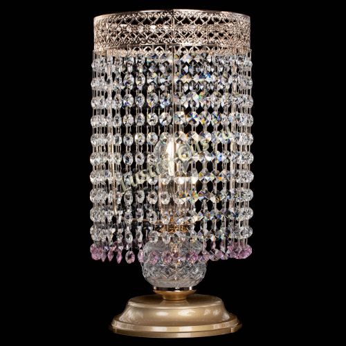 Настольная лампа Венеция оптикон №1 розовая в Ижевске Гусь Хрустальный