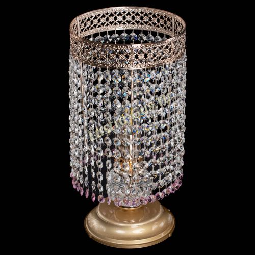 Настольная лампа Венеция оптикон №1 розовая в Ижевске Гусь Хрустальный