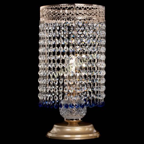Настольная лампа Венеция оптикон №1 синяя в Ижевске Гусь Хрустальный