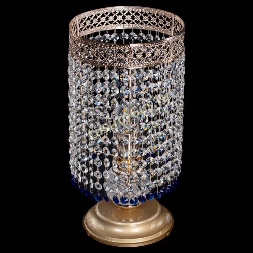 Настольная лампа Венеция оптикон №1 синяя в Ижевске Гусь Хрустальный