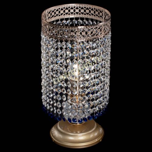 Настольная лампа Венеция оптикон №1 синяя в Ижевске Гусь Хрустальный