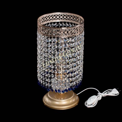 Настольная лампа Венеция оптикон №1 синяя в Ижевске Гусь Хрустальный