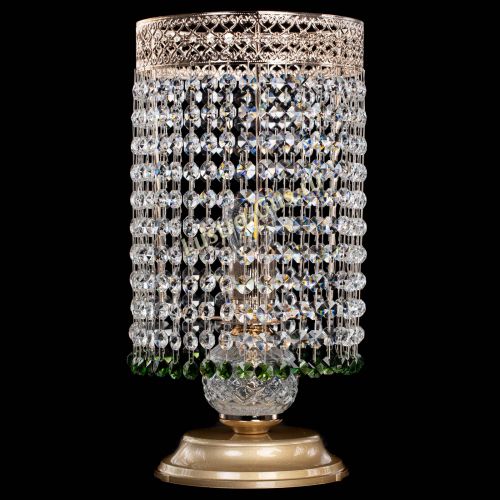 Настольная лампа Венеция оптикон №1 зеленая в Ижевске Гусь Хрустальный