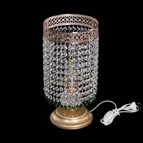 Настольная лампа Венеция оптикон №1 зеленая в Ижевске Гусь Хрустальный