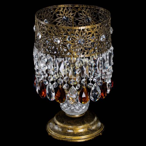 Настольная лампа Восток с пластинками под бронзу Чайная в Ижевске Гусь Хрустальный