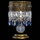 Настольная лампа Восток с пластинками под бронзу Синяя в Ижевске