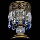 Настольная лампа Восток с пластинками под бронзу Синяя в Ижевске