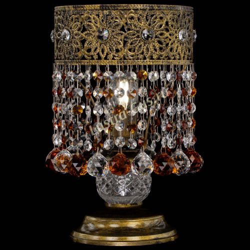 Настольная лампа Восток с шарами под бронзу Чайная в Ижевске Гусь Хрустальный