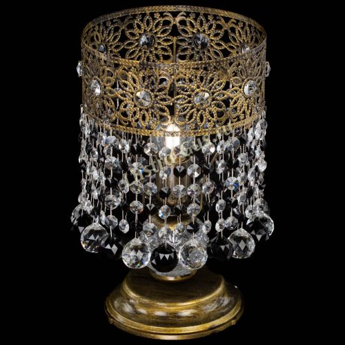 Настольная лампа Восток с шарами под бронзу Черная в Ижевске Гусь Хрустальный