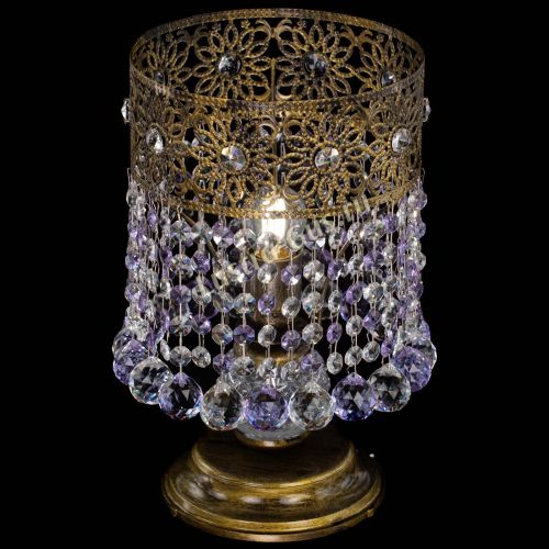 Настольная лампа Восток с шарами под бронзу Фиолетовая в Ижевске Гусь Хрустальный