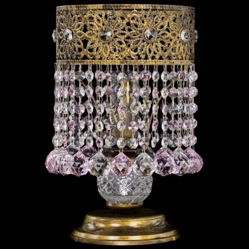 Настольная лампа Восток с шарами под бронзу Розовая в Ижевске Гусь Хрустальный