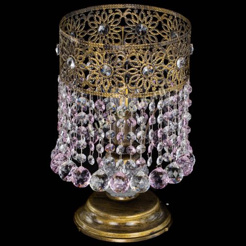 Настольная лампа Восток с шарами под бронзу Розовая в Ижевске Гусь Хрустальный