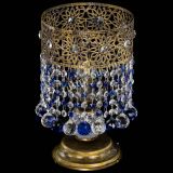 Настольная лампа Восток с шарами под бронзу Синяя в Ижевске