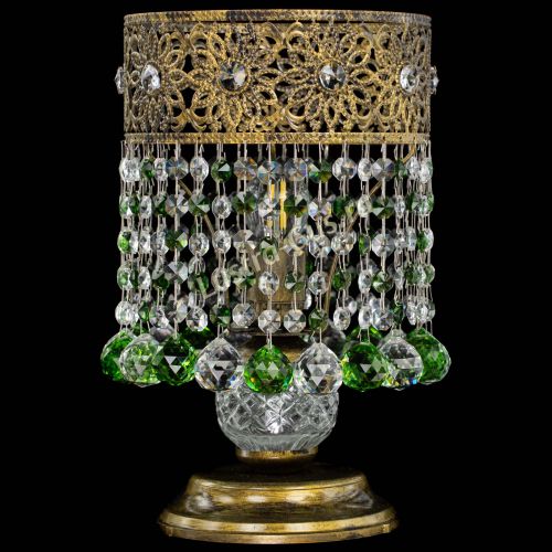 Настольная лампа Восток с шарами под бронзу Зеленая в Ижевске Гусь Хрустальный
