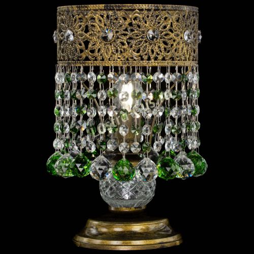 Настольная лампа Восток с шарами под бронзу Зеленая в Ижевске Гусь Хрустальный