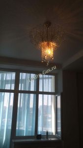 Люстра Хрустальные брызги с подвесом журавлик черный в Ижевске отзыв и фото покупателя