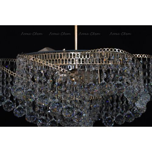 Люстра Космос 3 лампы с подвесом шар в Ижевске Гусь Хрустальный