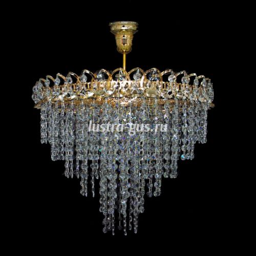 Люстра Капель Лепесток обтикон подвесная (собрана под конус) в Ижевске Гусь Хрустальный