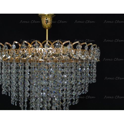 Люстра Капель Лепесток обтикон подвесная (собрана под конус) в Ижевске Гусь Хрустальный