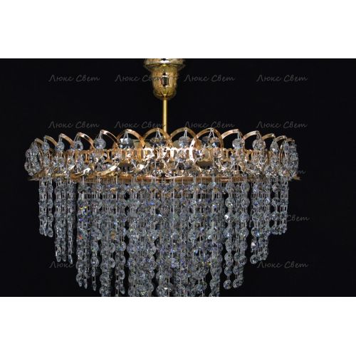 Люстра Капель Лепесток обтикон подвесная (собрана под конус) в Ижевске Гусь Хрустальный