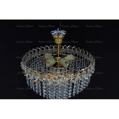 Люстра Капель Лепесток обтикон подвесная (собрана под конус) в Ижевске Гусь Хрустальный