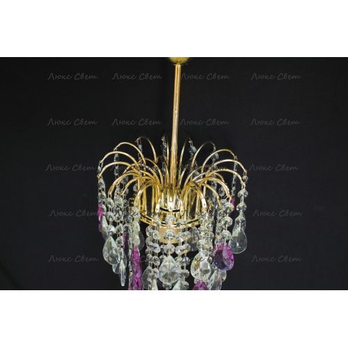 Люстра Зима журавлик фиолетовая в Ижевске Гусь Хрустальный