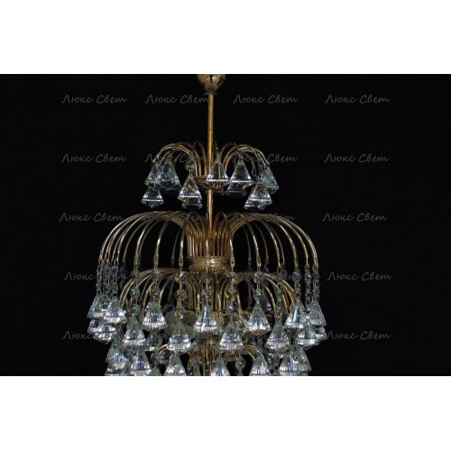 Люстра Хрустальные брызги с подвесом конус 40 мм в Ижевске Гусь Хрустальный