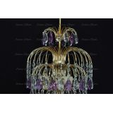 Люстра Хрустальные брызги с подвесом журавлик фиолетовый в Ижевске