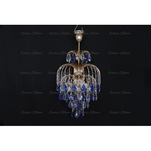 Люстра Хрустальные брызги с подвесом журавлик синий в Ижевске Гусь Хрустальный