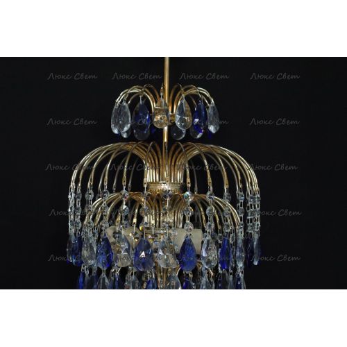 Люстра Хрустальные брызги с подвесом журавлик синий в Ижевске Гусь Хрустальный