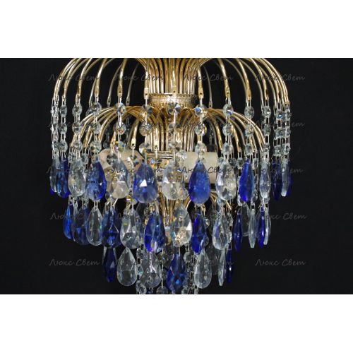 Люстра Хрустальные брызги с подвесом журавлик синий в Ижевске Гусь Хрустальный