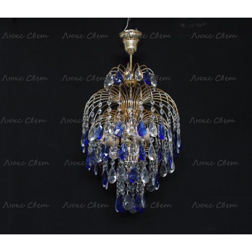 Люстра Хрустальные брызги с подвесом журавлик синий в Ижевске Гусь Хрустальный