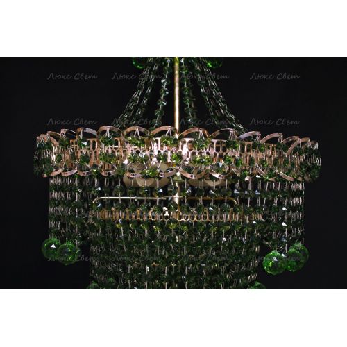 Люстра Натали Софья зеленая в Ижевске Гусь Хрустальный