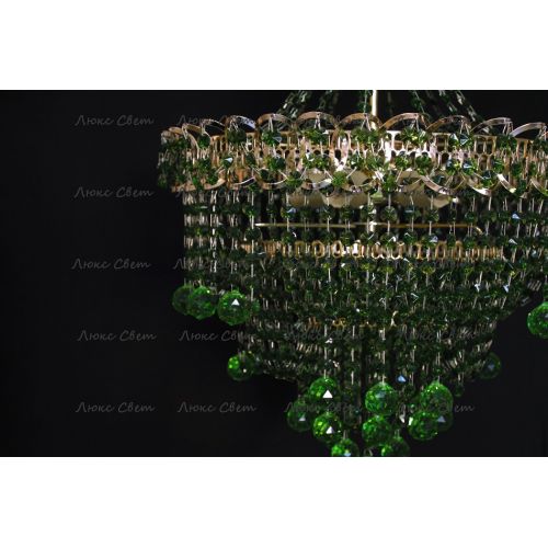 Люстра Натали Софья зеленая в Ижевске Гусь Хрустальный