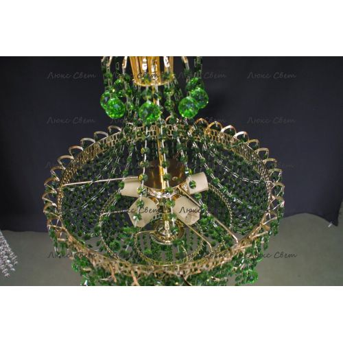 Люстра Натали Софья зеленая в Ижевске Гусь Хрустальный
