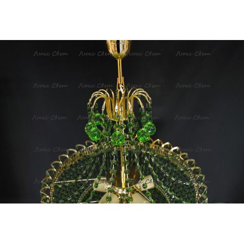 Люстра Натали Софья зеленая в Ижевске Гусь Хрустальный