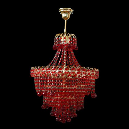 Люстра Натали Софья красная  в Ижевске Гусь Хрустальный
