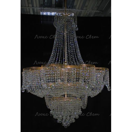 Люстра Лотос с подвесом диаметр 1000 мм высота1500 мм в Ижевске Гусь Хрустальный