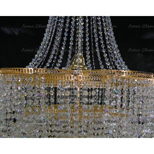 Люстра Лотос с подвесом диаметр 1000 мм высота1500 мм в Ижевске Гусь Хрустальный