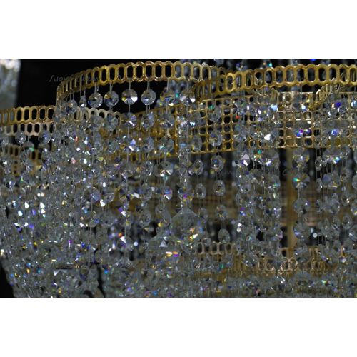 Люстра Лотос с подвесом диаметр 1000 мм высота1500 мм в Ижевске Гусь Хрустальный