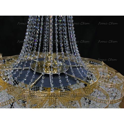 Люстра Лотос с подвесом диаметр 1000 мм высота1500 мм в Ижевске Гусь Хрустальный