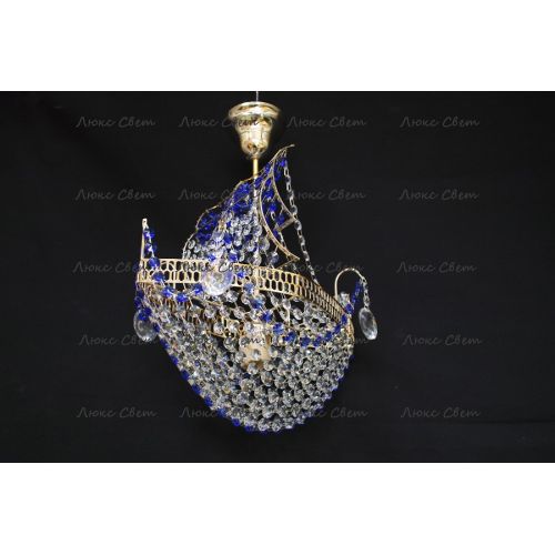 Люстра Корвет 1 ламповый синий в Ижевске Гусь Хрустальный