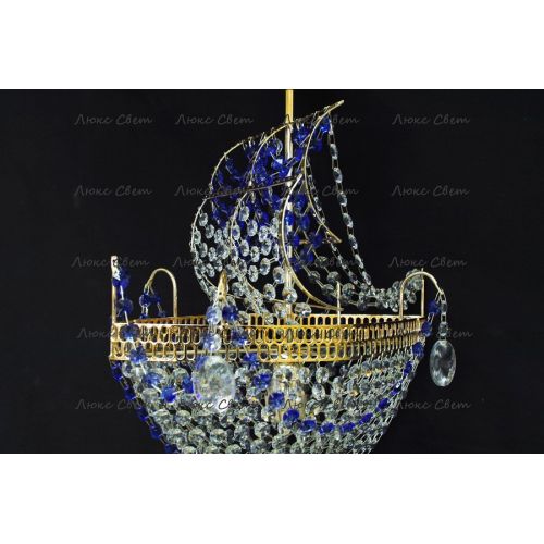 Люстра Корвет 1 ламповый синий в Ижевске Гусь Хрустальный