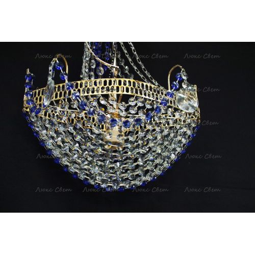 Люстра Корвет 1 ламповый синий в Ижевске Гусь Хрустальный