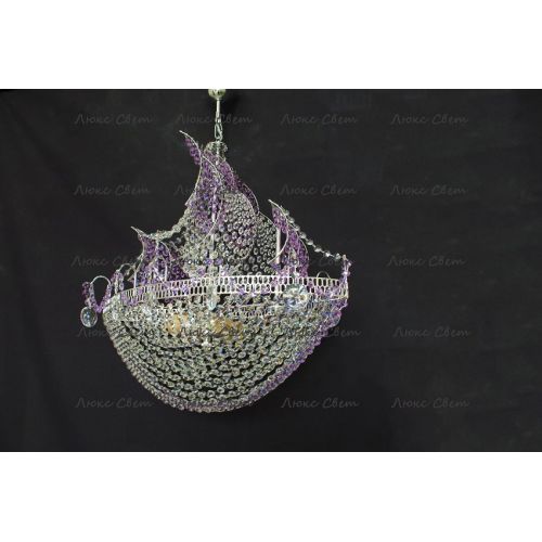 Люстра Корвет фиолетовый в Ижевске Гусь Хрустальный