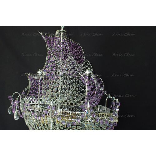 Люстра Корвет фиолетовый в Ижевске Гусь Хрустальный