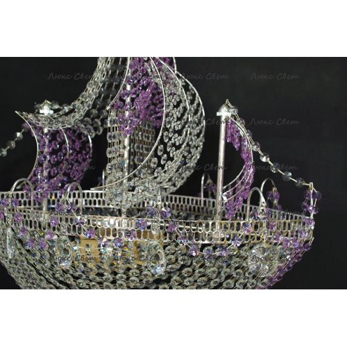 Люстра Корвет фиолетовый в Ижевске Гусь Хрустальный