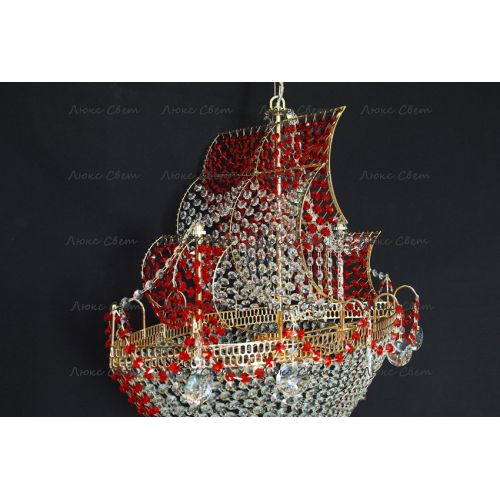 Люстра Корвет красный в Ижевске Гусь Хрустальный